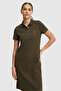 Women's Dark Khaki Knitted Dress 50321841-Vr111 - 3