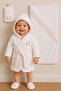 Flower Embroidered Gaye Bathrobe Set