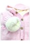 Winter Knitwear Baby Romper, Welsoft Inside, Buttoned, Hooded, Thick Plush Romper for 3-6-9-12 Months - 6