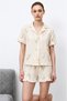 Women's Premium Ruffle Multi-Colored Pajama Set - 3