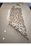 1 Piece Runner/100X32Cm/Gold Foil/Imitation Leather/2 Sheets,2 Flower Motifs Gift - 2