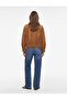 Long Sleeve Zippered Oversize Faux Suede Bomber Jacket - 3