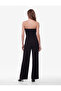 Crepe Scuba Fabric Sleeveless Pocket Long Strapless Jumpsuit - 4
