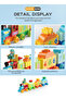 Mini Number Train Building Blocks Set, 56 Pieces, Numbers 0-9, Locomotive and 3 Carriages, Driver, Cat and Tree, Multicolour Plastic Push-Along Toy, Age 3+, FL2319 - 4