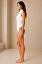 Women's Cotton Lycra Combed Cotton Sleeveless Half Turtleneck Black&White 2-Piece Snap Closure Body Q6K1K8T4Ka - 5