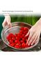 1pc Stainless Steel Steaming Rack, Household Steaming Grid, Draining Basket, Washing Fruit Strain... - 4