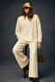 Aktilit Cotton Thread Ribbed Slit Knitwear Set - 2