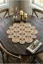 Annular Round Jute Runner 50cm - Natural Wicker Table Centerpiece and Presentation Cover - 3