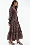 Women's Belted Hijab Dress 1511 - Brown - 2