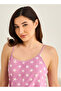 Set of 2 - Midi Slip Dress Strappy Ruffled Hem Cotton - 5