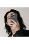 Silicone case iPhone 16 Pro, with microfiber, thin, protective, raised edges, dark gray - 7
