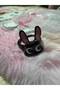 Black Cute Ring with Punk Eye Design – Fixed Size Resin Cartoon Children's Jewelry
