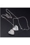 Cherry Rot Color Openable Lid Heart Pendant Picture Necklace with 55 cm Chain, Metal Picture Necklace - 2