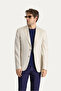 8 Drop Muscle Fit Long Athletic Cut Classic Patterned Linen Blend Jacket - 2