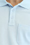 Regular Fit Cotton Embroidered Pocket Non-Curling Polo Neck T-Shirt - 6