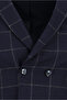 7 Drop Super قصة ضيقة Extra Slim Fit بنقش مربعات صوف قطعة بأزرار على الجهتين بدلة - 4