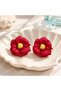 Handmade Red Begonia Flower Earrings - Stylish and Glamorous - 6