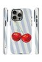 iPhone 15 Pro Max Vorian Dual Layer Case Cherry Blue Stripe - 2