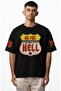 Unisex Ac-Dc Highway to Hell 1973 Sleeve Print T-Shirt, Oversized Rock Band Themed T-Shirt