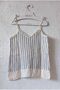 Cream Shoulder Tie Striped Casual Linen Look Woven Blouse 60 45 - 7