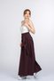 Women's Summer Burgundy Alora Parachute Fabric Skirt with Tie Detail Stylish Daily Comfortable 6894 - 2