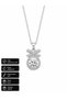 Zircon Detailed Women's Necklace Stainless Steel Stylish Gift Jewelry