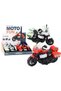 Kids Ride-On Police Motorcycle Toy Bike with Lights & Sound Battery Powered White & Black - 3