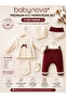 • Babynova Premium 5-Piece Newborn Set - 100% Cotton Claret Red Ecru Hospital Release Pack - 2