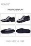 Men Formal Business Leather Shoes Men Pointed Leather Shoes with Anti-slip Sole and Lace-up Design S - 6