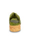 Genuine Leather Slippers with Green Garnish - 6