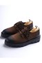 Italian Style Internal and External Natural Leather Suede Men's Shoes Brown T12959 - 3