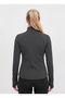 Women's Anthracite Gloves Detailed Sports Jacket Nj56 - 2