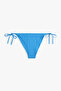 Women's V-Shaped Side Tie Blue Bikini Bottom - 2