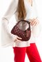 Bow Strap Detailed Luna Women's Crossbody Bag Claret Red - 2