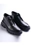 Italian Style Internal and External Natural Leather Men's Shoes Black T12975