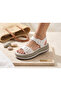 Genuine Leather Straw Platform Sole Women's Sandals
