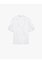 Double-Breasted Collar White Women's Shirt 6Sak60337Uw - 4