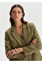 Khaki Linen Blazer Jacket - 4