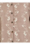 Beige Floral Print Shirt and Trousers Co-Ords - 4
