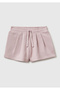 Girl's dusty rose logo embroidered drawstring shorts