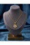 Cirella Zircon Stone Interlocking Ring Steel Necklace - 2