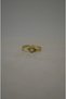 Minimal Zircon Stone Gold Steel Ring with Pearl Detail - 4