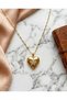 Amorix Zircon Stone Heart Covered Locket Steel Necklace - 3