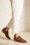 Darlene Real Leather Women's Summer Boots Tan Suede Velcro