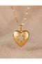 Amorix Zircon Stone Heart Covered Locket Steel Necklace - 4