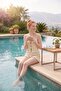 Lemon Pattern Low-Cut Collar Ruffle Detail Camisole Fabric Cotton Lycra Strap Mini Shorts Pajama Set - 5