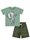 Elephant Safari Printed Set for Ages 2-5 - Green - 4
