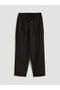 Black Elastic Waist Women's Trousers - 5