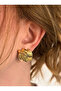 Marka Çelik Gila Gold Earrings - 3