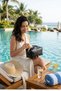 Black Makeup Bag Travel Type Zippered Care Organizer Bag Women's Handbag - 6